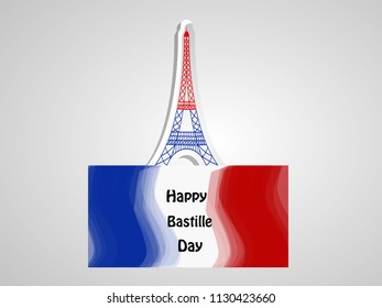 Illustration of background for France Bastille Day