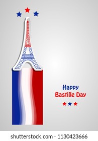 Illustration of background for France Bastille Day