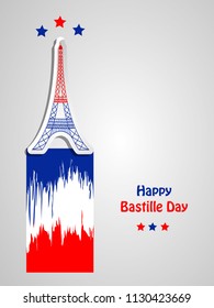 Illustration of background for France Bastille Day