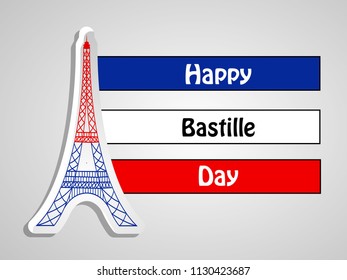 Illustration of background for France Bastille Day