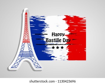 Illustration of background for France Bastille Day
