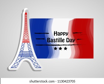 Illustration of background for France Bastille Day