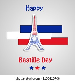 Illustration of background for France Bastille Day