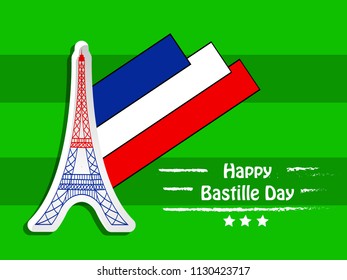 Illustration of background for France Bastille Day