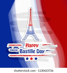 Illustration of background for France Bastille Day