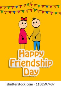 Illustration of background for Friendship Day