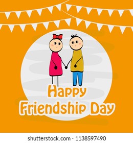 Illustration of background for Friendship Day