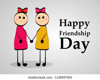 Illustration of background for Friendship Day