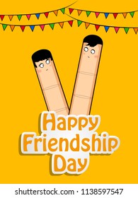 Illustration of background for Friendship Day