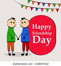 Illustration of background for Friendship Day