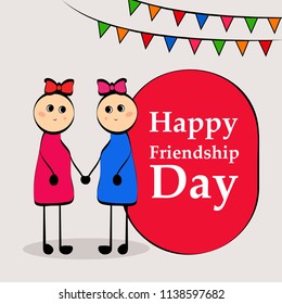 Illustration of background for Friendship Day