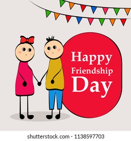 Illustration of background for Friendship Day