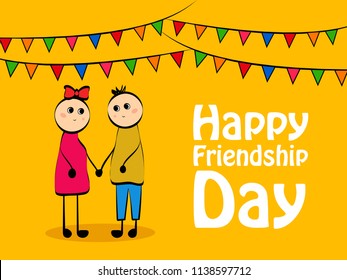 Illustration of background for Friendship Day