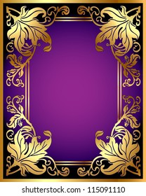 illustration background with gold(en) pattern from sheet