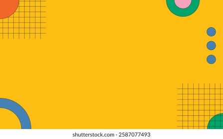 Illustration background grid retro unique design
