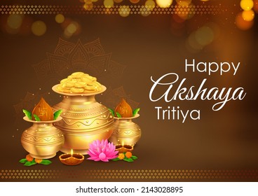 illustration of background for Happy Akshay Tritiya religious festival of India celebration