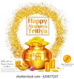 illustration of background for Happy Akshay Tritiya celebration