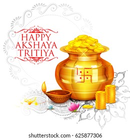 illustration of background for Happy Akshay Tritiya celebration