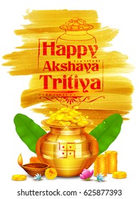 illustration of background for Happy Akshay Tritiya celebration