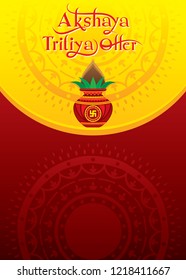 illustration of background for Happy Akshaya Tritiya religious festival of India celebration