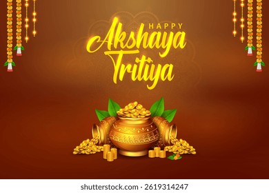 illustration of background for Happy Akshaya Tritiya religious festival of Hindu India celebration