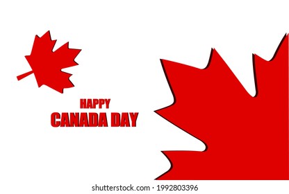 Illustration background happy Canada day