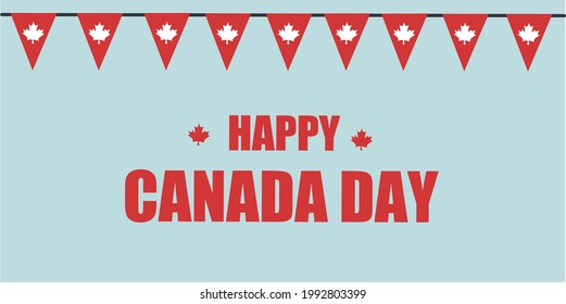 Illustration background happy Canada day