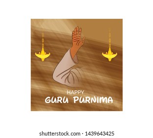 illustration of a Background for Happy Guru Purnima.