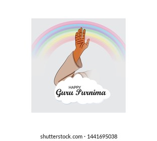 illustration of a Background for Happy Guru Purnima.