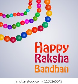 illustration of background with Happy Raksha Bandhan text on the occasion of hindu festival Raksha Bandhan