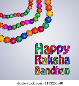 illustration of background with Happy Raksha Bandhan text on the occasion of hindu festival Raksha Bandhan