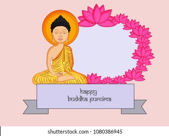 Illustration of background for Hindu Buddhism festival Buddha Purnima