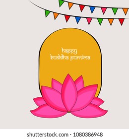 Illustration of background for Hindu Buddhism festival Buddha Purnima
