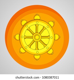 Illustration of background for Hindu Buddhism festival Buddha Purnima