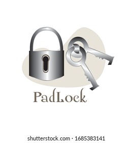 Illustrationshintergrund eines Padlocks mit einfarbigem Hintergrund