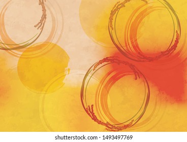 Illustration background of the image of rice circle