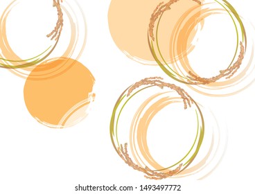 Illustration background of the image of rice circle