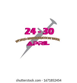 illustration background image of world immunization week on april,artistic design image
