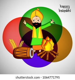 Illustration of background for Indian festival Baisakhi