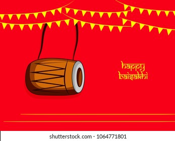 Illustration of background for Indian festival Baisakhi