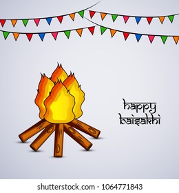 Illustration of background for Indian festival Baisakhi