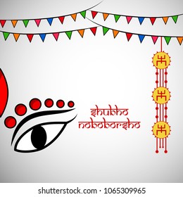 Illustration of background for Indian festival State West Bengal, Bengali new year