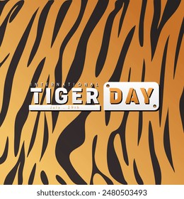 illustration of a Background for International tiger day. July 29th, great for greeting card, poster and banner