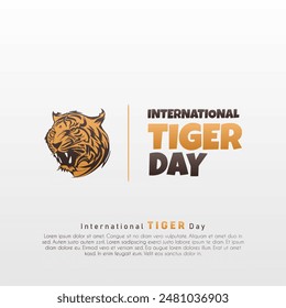 illustration of a Background for International tiger day. July 29th, great for greeting card, poster and banner