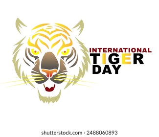 illustration of a Background for International tiger day. July 29th, great for greeting card, poster and banner