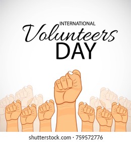 illustration of a background for International Volunteers Day.