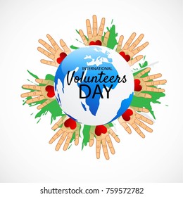 illustration of a background for International Volunteers Day.