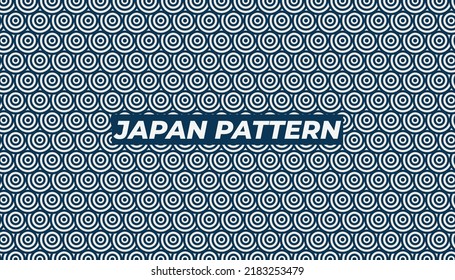 Illustration Background Jappan Patern blue color 