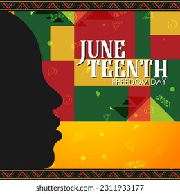 illustration of background for Juneteenth National Independence Day also known as Black Independence Day a federal holiday in the United States 