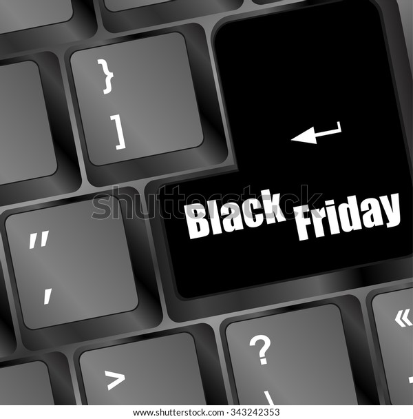 Illustration Background Keyboard Black Friday Stock Vector (Royalty
